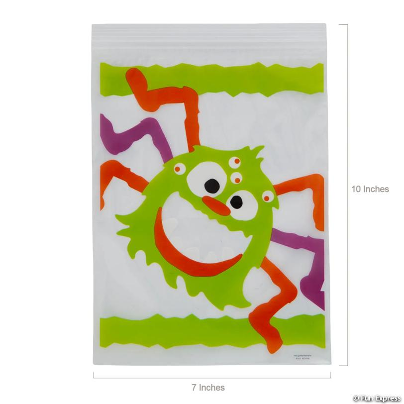 Monster Mayhem Resealable Favour Bags